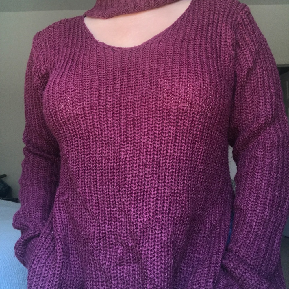 open chest sweater